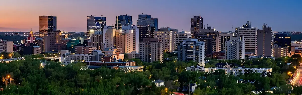 Skyline of downtown Regina condo buildings